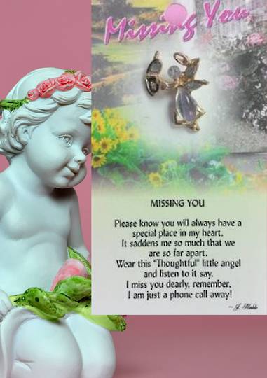 Missing You Angel Pin
